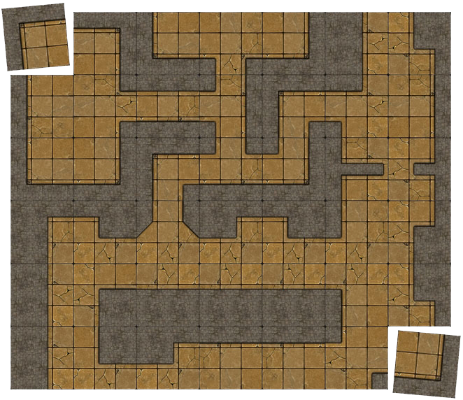 Sample Dungeon Layout Using Master and Expansion Sets